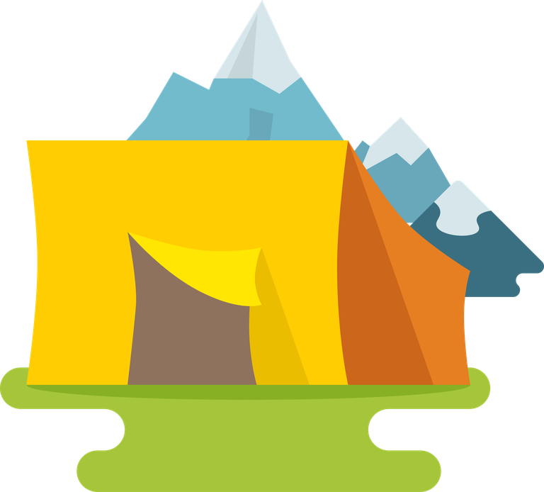 Free Tourist Tents Set Flat Style Recreation Vector