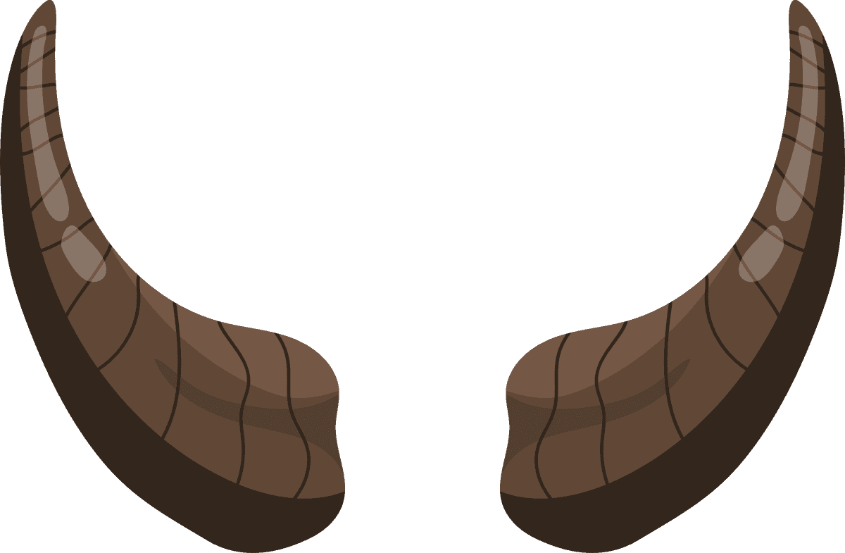 free animal horns horn antlers set ramhorn vector 810905