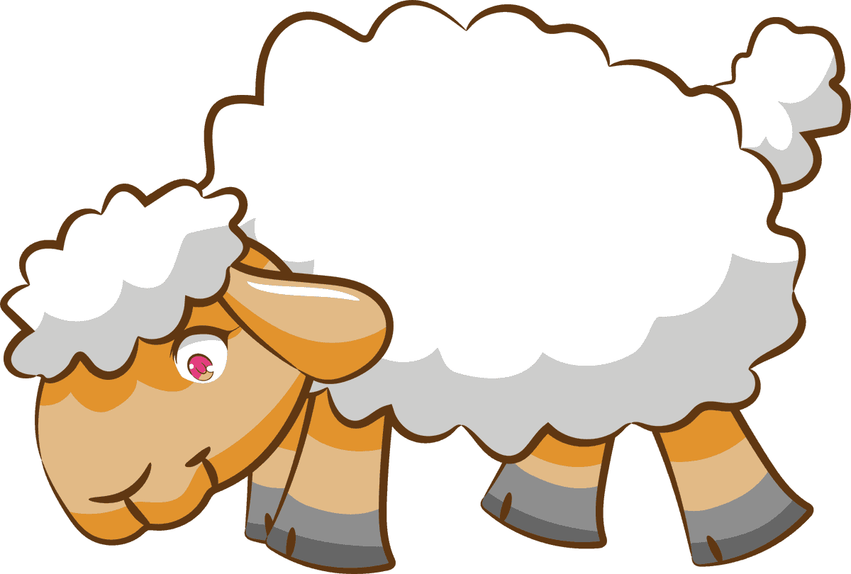 free baby sheep cartoon sheep isolated on vector 858308