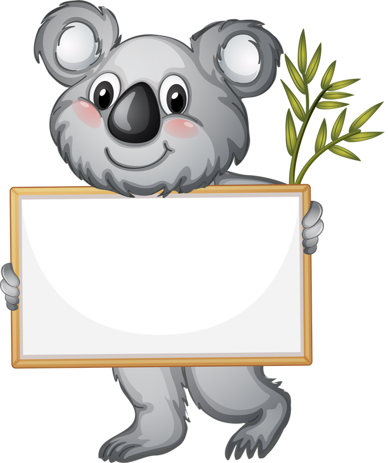 free bear holding a sign blank sign template vector 92123