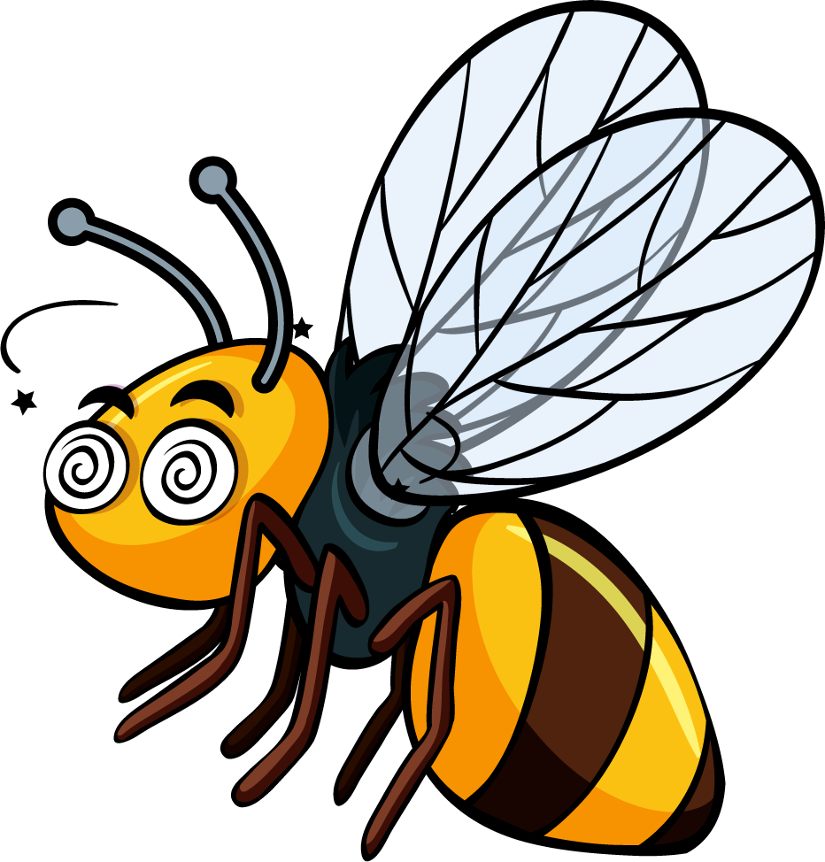 free bee emoticon bee with different fac... | Magipik Free Vector