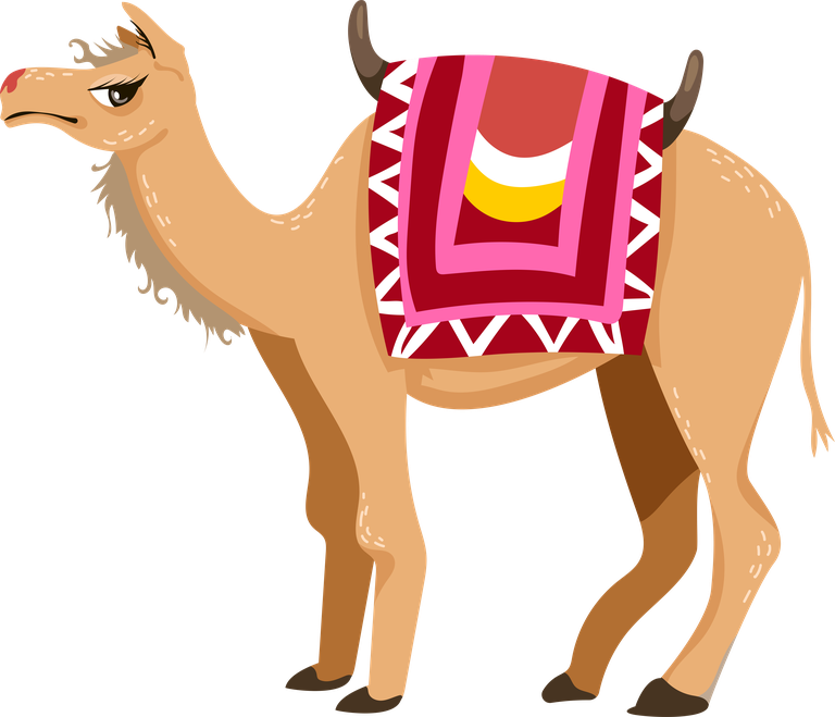 free camel camel set desert caravan cartoon vector 268903