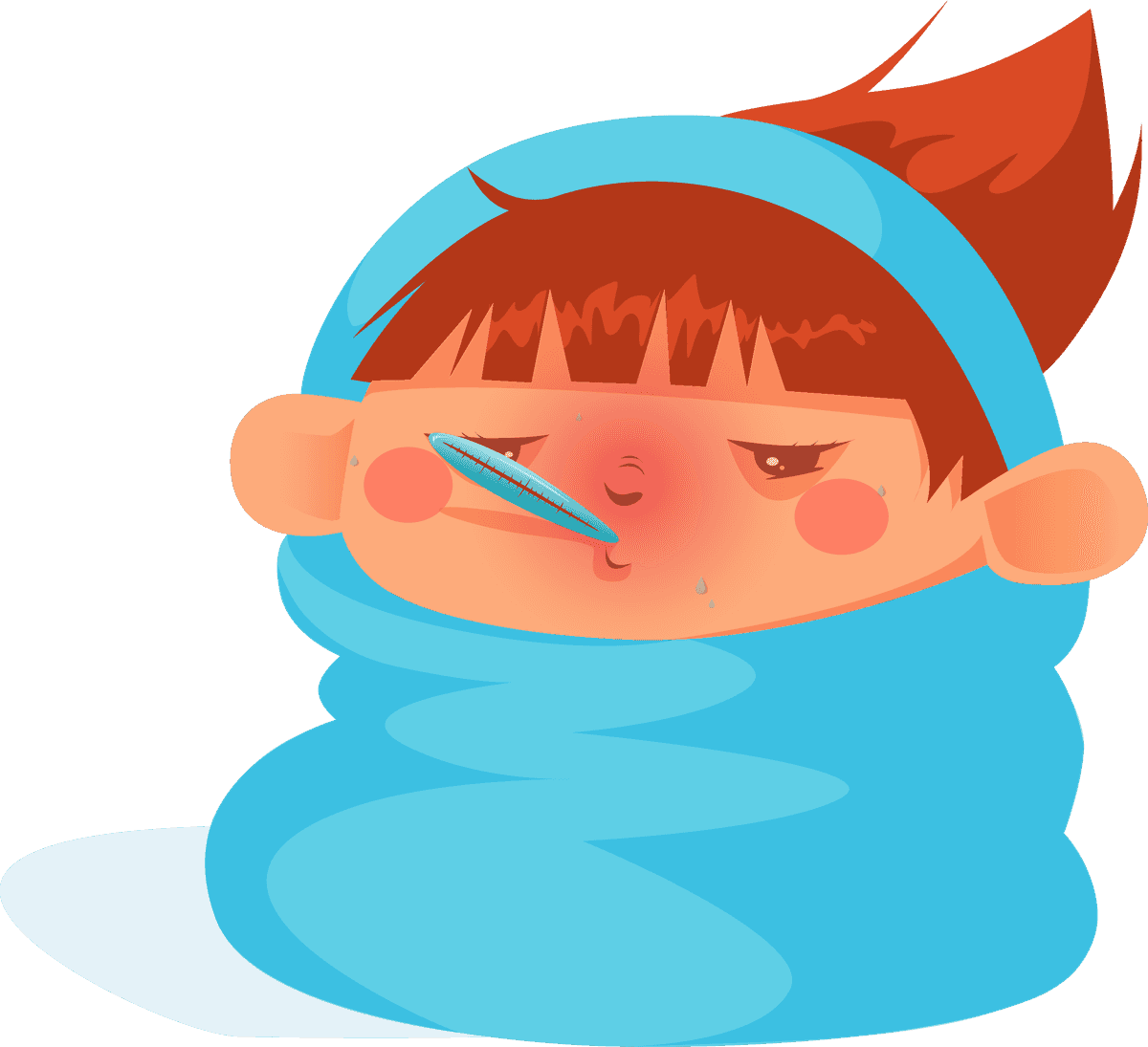 free cartoon collection sick child figurines vector 882334