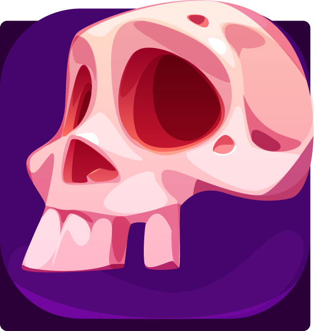 free cartoon skull coin star xp gold cup... | Magipik Free Vector