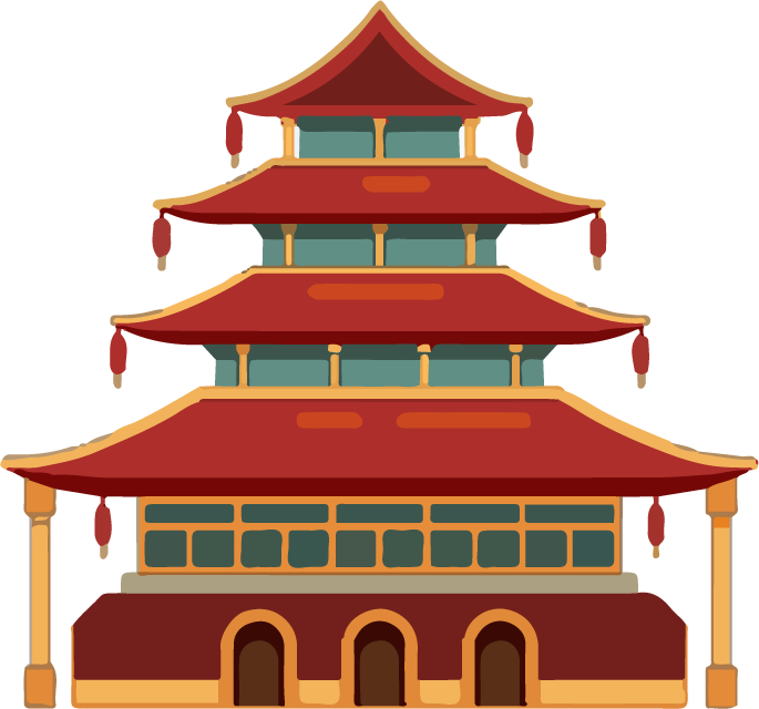 free china traditional buildings cultura... | Magipik Free Vector