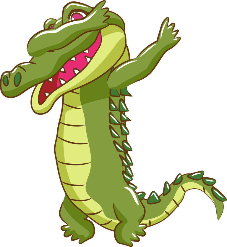 free crocodile cute green cartoon crocodiles vector 881746