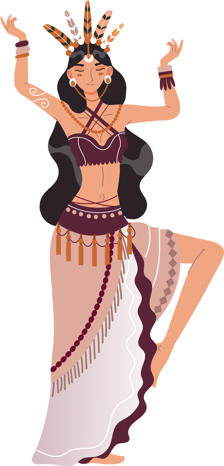 Invocation Dance Vector free dancer beautiful female ritual dancing vector 58672