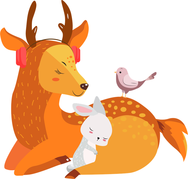 free deer rabbit bird animals icons cute vector 421598