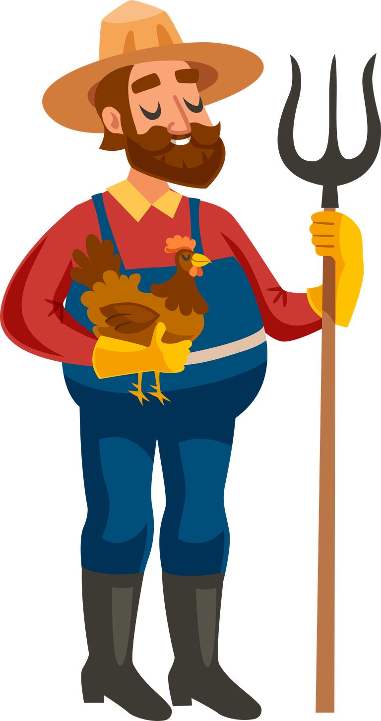 Poultry Element farmer poultry farm elements set for vib... | Magipik Free Vector