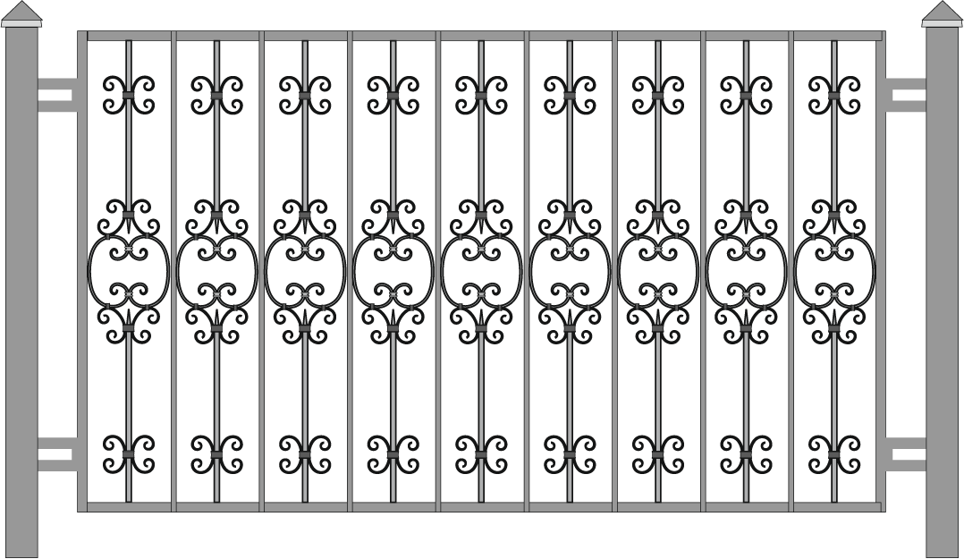 free fence iron window style vector 578340