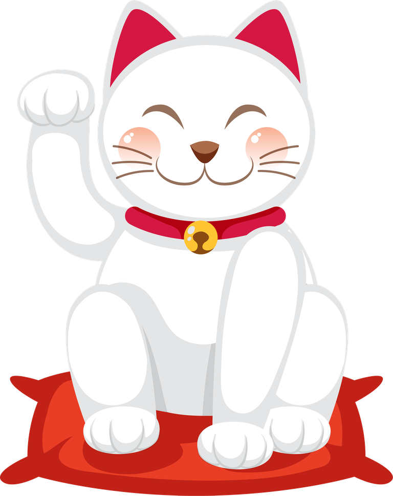 真作 複製 複製画　作者不詳　Happy Lucky Cat's　逸品　Q189 Lucky Cat Art Print - Japanese Chinese Good Luck Maneki Neko