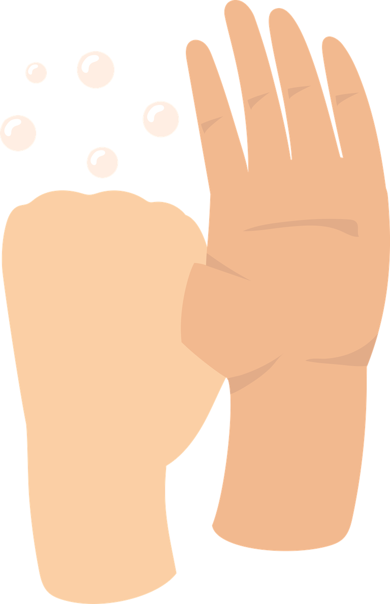 free hand washing steps arm washing process vector 883162