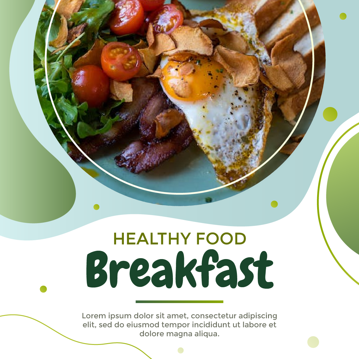 free healthy food menu social media post vector 256032