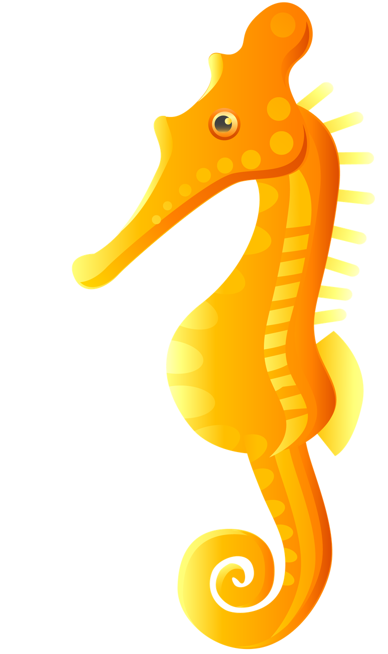 free hippocampus funny marine animal cartoon vector undefined