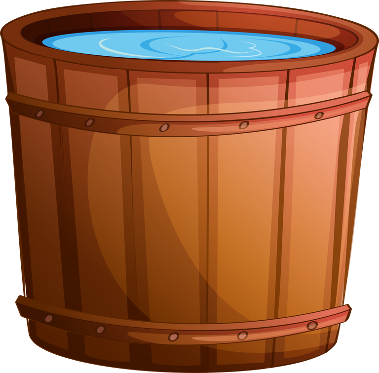 illustration of many buckets filled with... | Magipik Free Vector