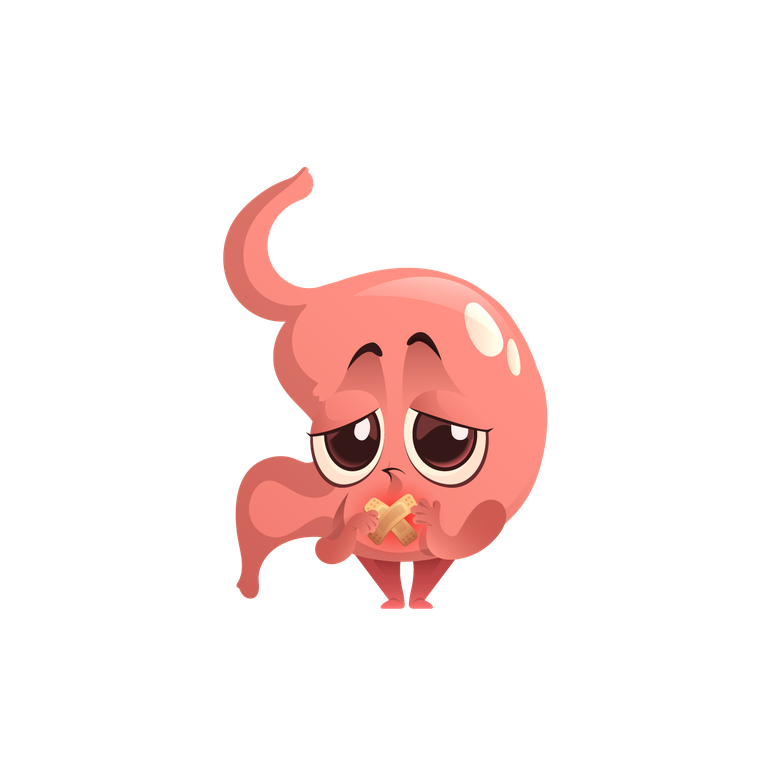 Free Lovely Stomach Cartoon Stomach Character Vector 87621