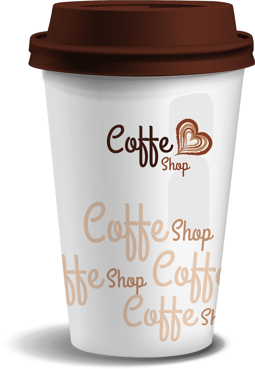 free paper cup calendar corporate identity vector 647090