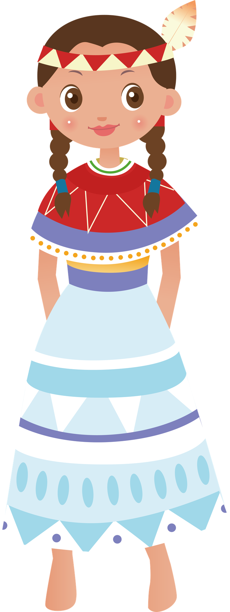 free people wearing traditional costumes of vector 953871