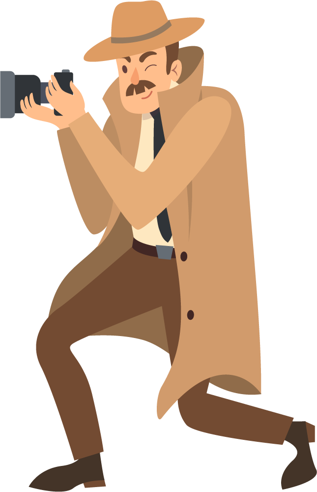 free private detective with mustache vector 21405
