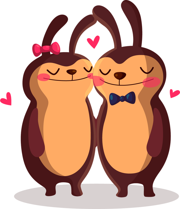 free rabbit pair large wildlife with many vector 705104