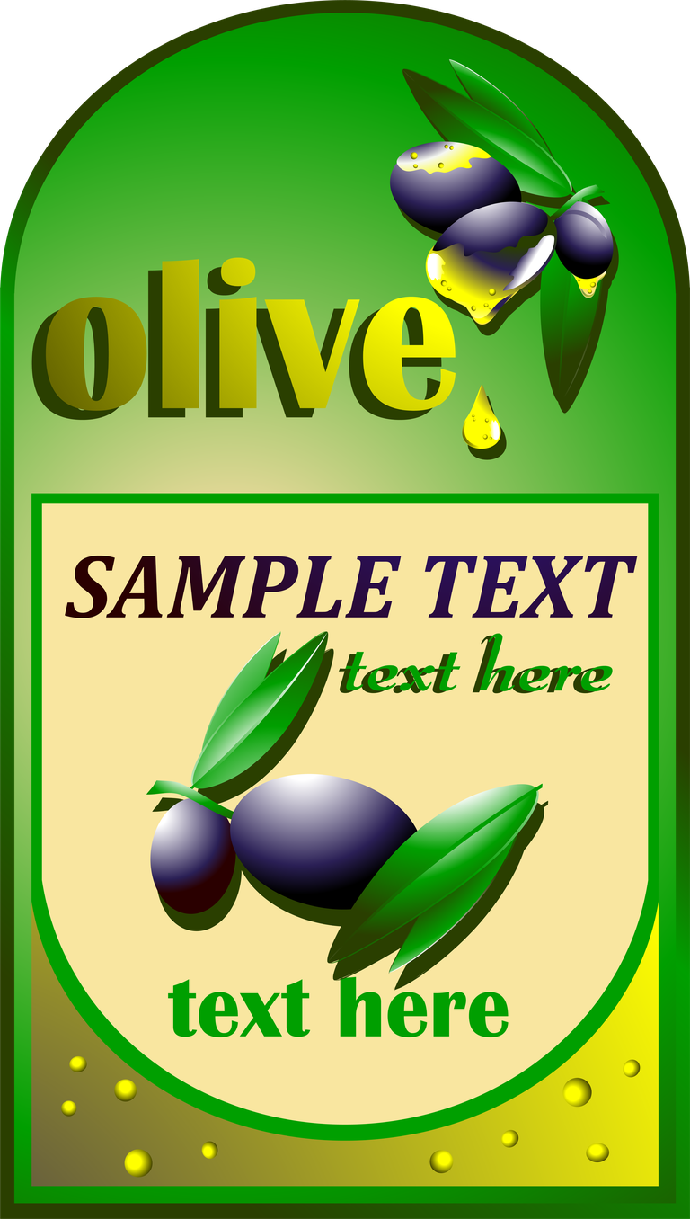 free olive oil label stickers vector 80491